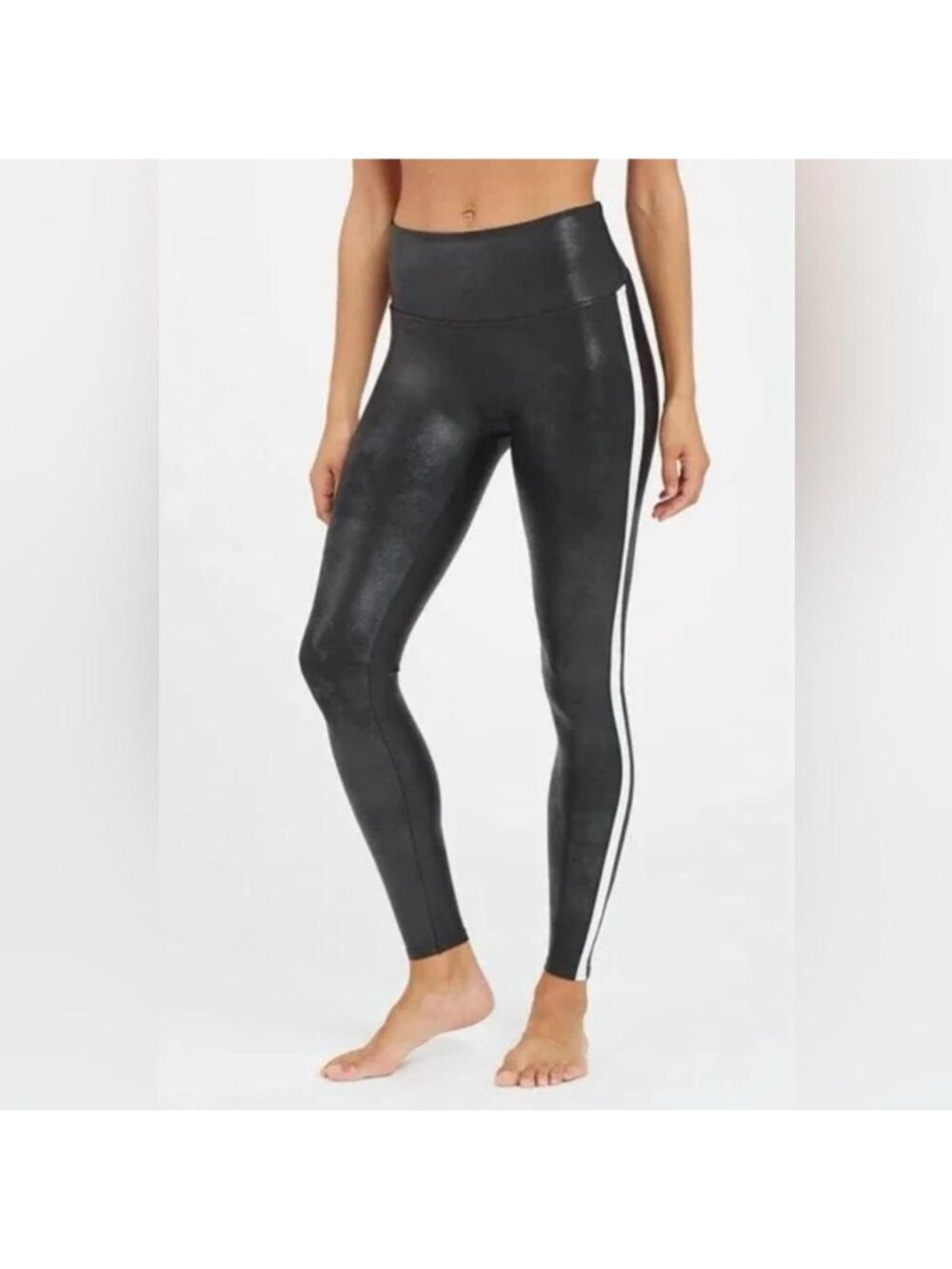 SPANX Very Black‎ High Rise Faux Leather Leggings